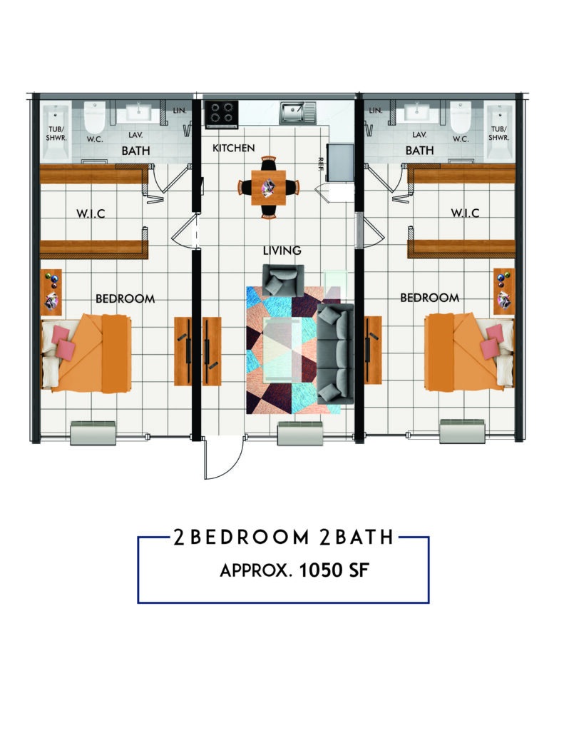 2 Bedroom, 2 Bath 